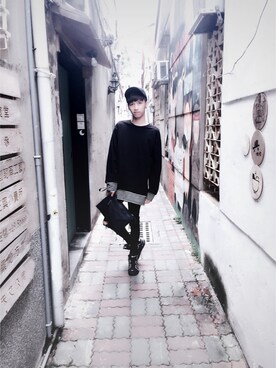 「CACO（カコ）のアイテム（帽子）」を使った、Andyさん（メンズ・173cm）の秋コーディネート