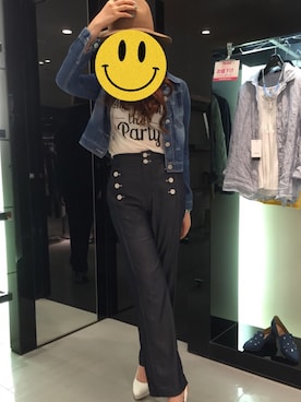 「VICKY（ビッキー）のアイテム（帽子）」を使った、pさん（レディース・170cm）の夏コーディネート