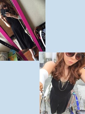 「VICKY(ビッキー)のアイテム(つなぎ/オールインワン)」を使った、pさん(レディース・170cm)の夏コーディネート
