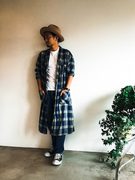 「ハットコーデ」｜「アイテム（その他アウター）」を使った、Yuta Nakashimaさん（メンズ・167cm）の夏コーディネート