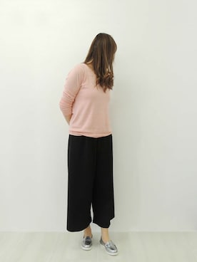 「シルバーシューズ」｜「アイテム（レインシューズ）」を使った、UAさん（レディース・160cm）の春コーディネート