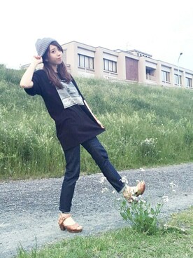 平地姉妹@youtuberさん（レディース・156cm）の春コーディネート