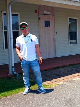 「BAGARCH（バガーチ）のアイテム（キャップ）」を使った、カズさん（メンズ・162cm）の春コーディネート