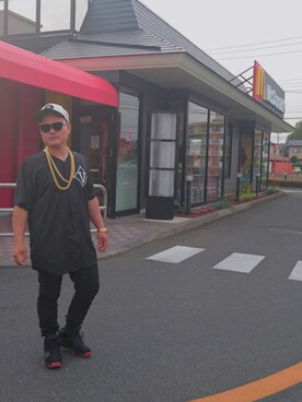 「BAGARCH（バガーチ）のアイテム（キャップ）」を使った、カズさん（メンズ・162cm）の夏コーディネート