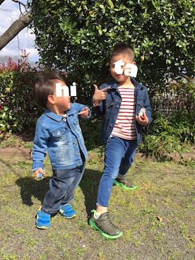 「無印良品（ムジルシリョウヒン）のアイテム（サロペット/オーバーオール）」を使った、hiさん（レディース・165cm）の春コーディネート