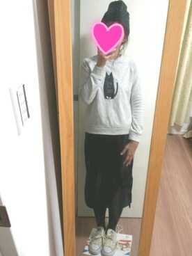 「Te chichi（テチチ）のアイテム（スウェット）」を使った、まりさん（レディース・156cm）の冬コーディネート