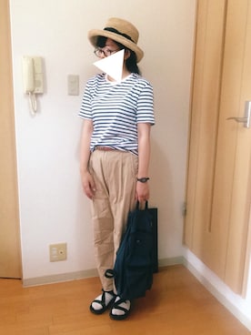 「SHIPS Days（シップスデイズ）のアイテム（帽子）」を使った、tama.さん（レディース・155cm）の春コーディネート