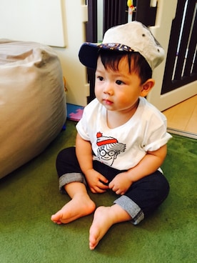 「UNIQLOコーデ」｜Rickさん（キッズ・70cm）の夏コーディネート