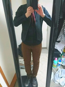 「安物コーデ」｜ﾏｻｷさん（メンズ・165cm）の冬コーディネート