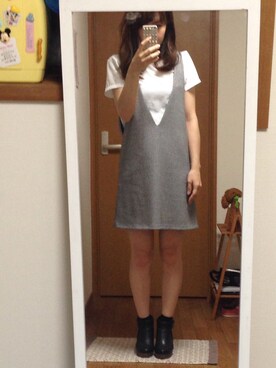 「チドリ柄」｜「アイテム（ワンピース/ドレス）」を使った、mukkuさん（レディース・156cm）の秋コーディネート