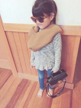 「CIAOPANIC（チャオパニック）のアイテム」を使った、mihochiさん（キッズ・110cm）の秋コーディネート