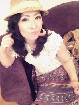 「NOL（ノル）のアイテム」を使った、音無陽子さん（レディース・164cm）の夏コーディネート