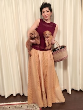 「Detail（ディテール）のアイテム」を使った、音無陽子さん（レディース・164cm）の春コーディネート