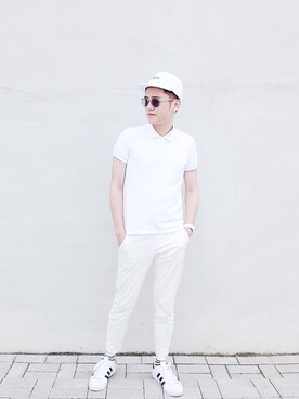 「Filter017（フィルターゼロイチナナ）のアイテム（帽子）」を使った、劉維さん（メンズ・170cm）の春コーディネート