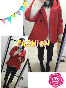 「白ニット」｜「アイテム（ポンチョ）」を使った、Masumi*さん（レディース・155cm）の冬コーディネート