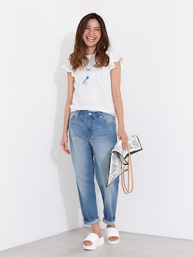 「バンダナ柄」｜NBB STAFF01さん（レディース・163cm）の春コーディネート