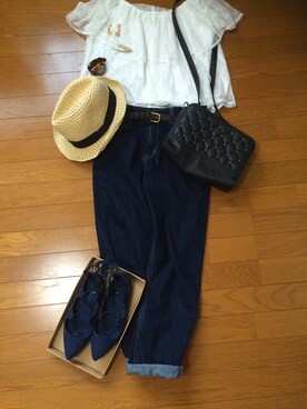 「歩く日」｜miiさん（レディース・155cm）の夏コーディネート