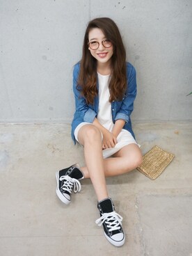 「Aラインワンピース」｜伊波芳杏 よっぴーさん（レディース・162cm）の夏コーディネート