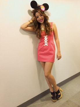 「衣装」｜「アイテム（サロペット/オーバーオール）」を使った、伊波芳杏 よっぴーさん（レディース・162cm）の秋コーディネート