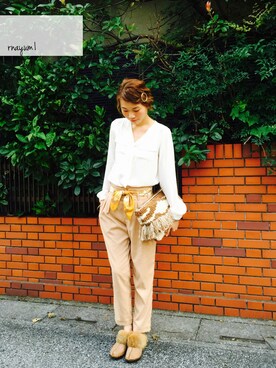 「Jayro（ジャイロ）のアイテム（パンツ）」を使った、rnayum1さん（レディース・167cm）の秋コーディネート