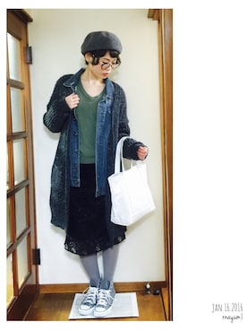 「Jayro（ジャイロ）のアイテム（ジャケット/アウター）」を使った、rnayum1さん（レディース・167cm）の冬コーディネート