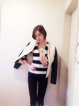 「American Eagle（アメリカンイーグル）のアイテム（ブルゾン）」を使った、nozomiさん（レディース・173cm）の春コーディネート