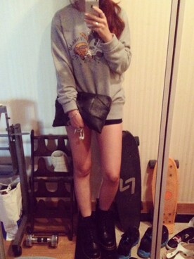 「COVERNAT」｜「アイテム（スウェット）」を使った、라니さん（レディース・161cm）の秋コーディネート