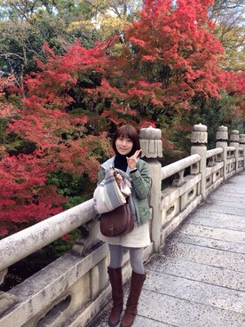 「アイテム（タイツ/ストッキング）」を使った、ねむ子さん（レディース・152cm・20代）の秋コーディネート