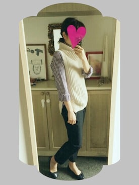 「ノースリーブニット」｜shino*さん（レディース・162cm）の春コーディネート