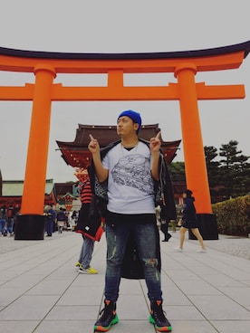 「carhartt」｜「アイテム（ライダースジャケット）」を使った、R・Tさん（メンズ・163cm）の秋コーディネート