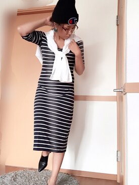 「SHEL’TTER（シェルター）のアイテム（ワンピース/ドレス）」を使った、funnymaさん（レディース・163cm）の秋コーディネート