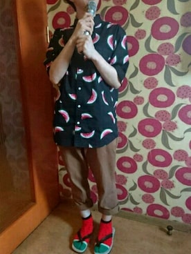 「アイテム（音楽/本・雑誌、シルバー系）」を使った、りーたさん（レディース・159cm）の夏コーディネート