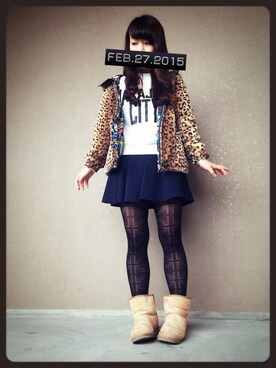 「ScoLar（スカラー）のアイテム（その他アウター）」を使った、ばんちゃんさん（レディース・160cm）の冬コーディネート