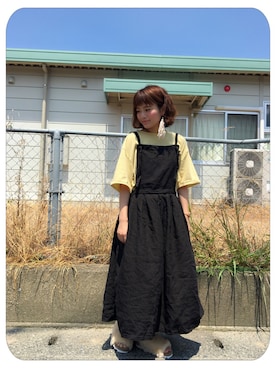 「nest Robe（ネストローブ）のアイテム（ワンピース/ドレス、ブラック系）」を使った、Ⓜ︎ℹ︎Saさん（レディース）の夏コーディネート
