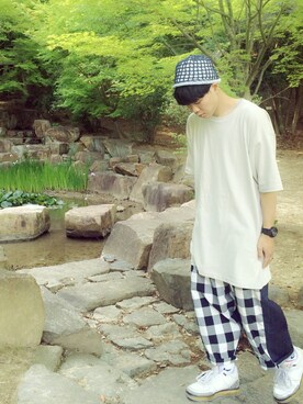「SHUTTLE（シャトル）のアイテム」を使った、なにょん。さん（メンズ・177cm）の春コーディネート