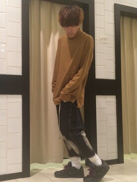 「MissMuch（ミスマッチ）のアイテム（パンツ）」を使った、なにょん。さん（メンズ・177cm）の秋コーディネート