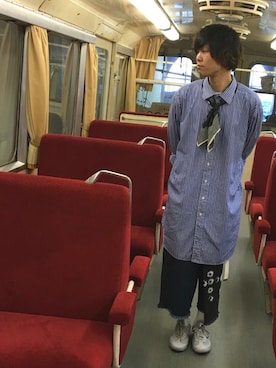 「HIRO（ヒロ）のアイテム（パンツ）」を使った、なにょん。さん（メンズ・177cm）の春コーディネート