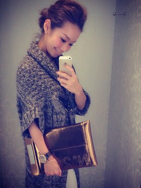 「N°21（ヌメロ ヴェントゥーノ）のアイテム（バッグ）」を使った、Saya Kate Omyさん（レディース・151cm）の春コーディネート