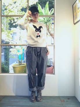 「フェルトキャップ」｜coumeさん（レディース・155cm）の秋コーディネート