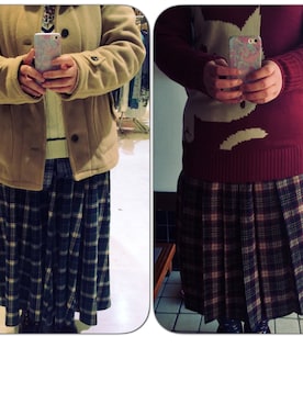 「Right-on（ライトオン）のアイテム（ダッフルコート）」を使った、久保田 ぶたさん（レディース・158cm）の冬コーディネート