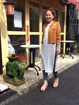 「analog lighting（アナログライティング）のアイテム」を使った、irizukiさん（レディース・157cm）の春コーディネート