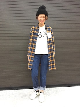 「アイテム（ワンピース/ドレス）」を使った、みさん（レディース・168cm）の秋コーディネート