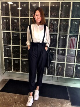 「I.Tのアイテム（サロペット/オーバーオール）」を使った、siujayさん（レディース・164cm）の春コーディネート