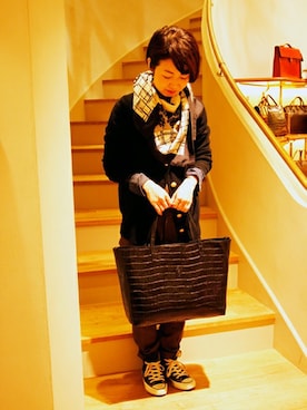 「Felisi（フェリージ）のアイテム」を使った、本社スタッフさん（レディース・156cm）の冬コーディネート