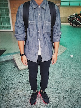 「REXのアイテム」を使った、brinsさん（メンズ・176cm）の秋コーディネート
