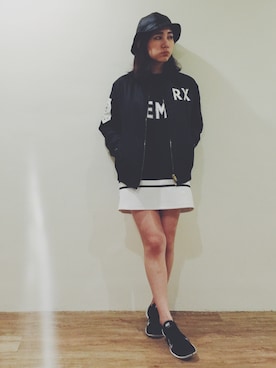 「REMIX（リミックス）のアイテム（ジャケット/アウター）」を使った、Hitomiさん（レディース・155cm）の春コーディネート