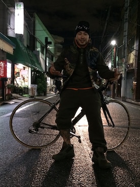 「SABRE」｜「アイテム（ジャケット/アウター）」を使った、RYUJINさん（メンズ・172cm）の冬コーディネート