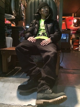 「yellow」｜RYUJINさん（メンズ・172cm）の冬コーディネート