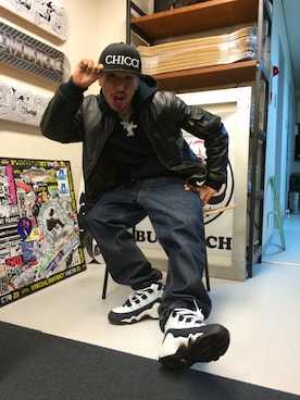 「Back Channel（バックチャンネル）のアイテム（ミリタリージャケット）」を使った、RYUJINさん（メンズ・172cm）の春コーディネート