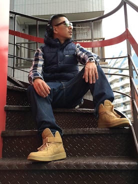 「SABRE」｜「アイテム（ジャケット/アウター）」を使った、RYUJINさん（メンズ・172cm）の春コーディネート